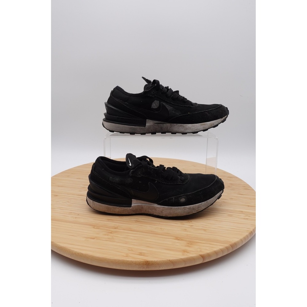Nike Waffle One Shoes Mens Size 10 Black Mesh Low Top Running Sneakers Athletic